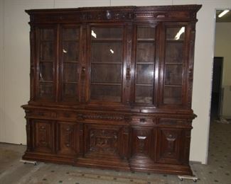Quality Oak Henri II 10 Door Buffet Bookcase