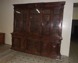 Quality Oak Henri II 10 Door Buffet Bookcase