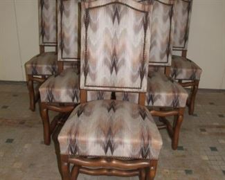 Set of 6 Louis XIII Os De Mouton/ Lambs leg Dining Chairs