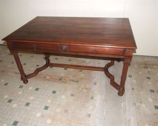 French Henri II Bureau/ Desk Solid Mahogany