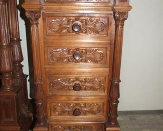 French Louis XVI 5 Drawer Pot Cupboard/ Nightstand