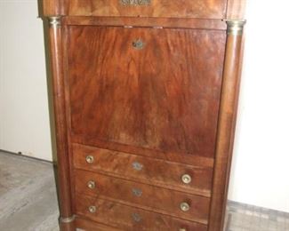 French Empire Secretary Mahogany