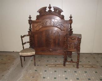 Bed, Chair, & Pot Cupboard to 5pc Suite