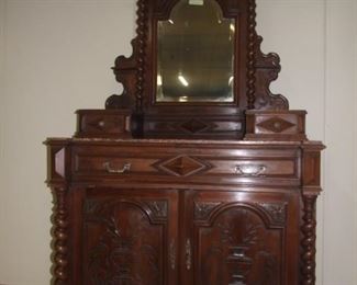 French Louis XIII Barley Twist Coiffeuse/ Dressing Chest of Drawers
