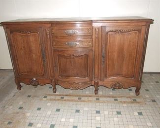 Louis XV Country French Enfilade Sideboard to 10 pc Suite