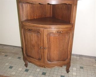 Louis XV Country French Corner Cupboard