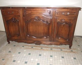 Oak Louis XV Provencal Enfilade/ Sideboard