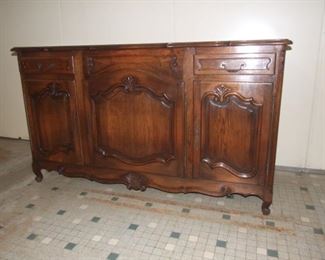 Oak Louis XV Provencal Enfilade/ Sideboard