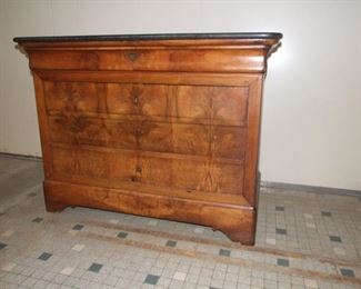 French Louis Philippe Marble Top Comode/ Chest