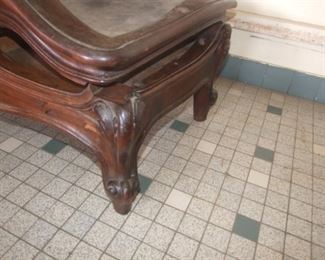 French Louis XV Walnut Rocaille 3 Door Armoire Golbe Bowed Sided