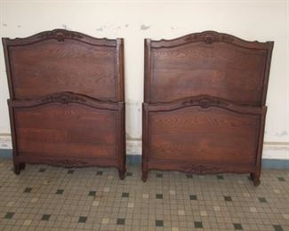 Pair of Louis XV Country French Twin Beds