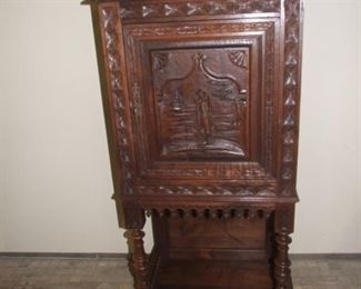 Breton Cabinet Personage Detail on Door