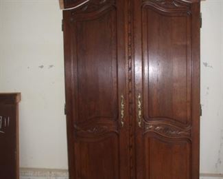 Louis XV French Country bowed Top Armoire Normandy 