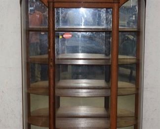Oak Curved Glass China w/ Angle Head