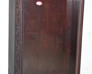 Carved mahogany 1 Door bookcase w/ paw Feet 