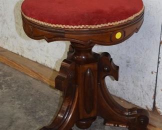 Renaissance Victorian organ stool  