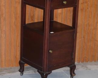 Marble Top Mahogany Nightstand