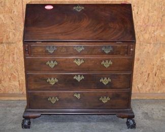 Mahogany Claw & Ball Governor Winthrop Drop Front Desk