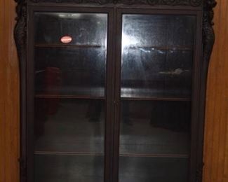 Rj Horner Carved Mahogany 2 Door Griffin Bookcase