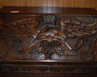 close up of eagle front 