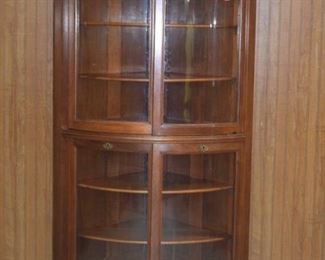 Unusual Cherry Curved Glass Slide Door Corner China