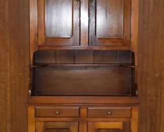 Early Tall Cherry Step Back Cupboard