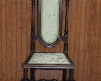 Walnut Tall Back Side Chair