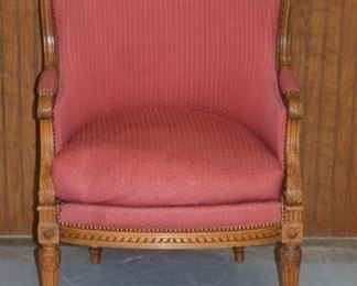 French Carved Bergere Chair