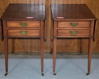 Pair of Mahogany Penbrook Tables by Henkel-Harris