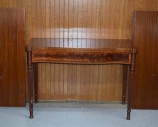 Flamed Mahogany Game Table w/ 4 Leaves