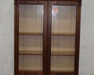 Walnut Victorian 2 Door Bookcases