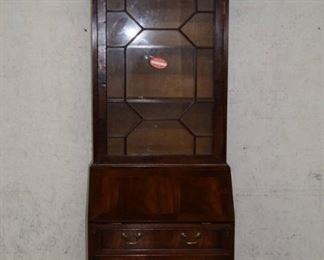 Flamed Mahogany Bookcase Secretary