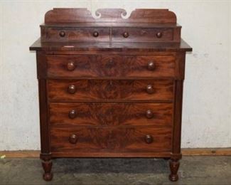 Flamed Mahogany Chest w/ Glove Box Top
