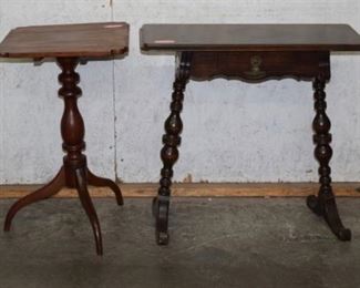 Tilt Top Candle Stand & Hall Table