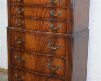 Flamed Mahogany Chest on Chest