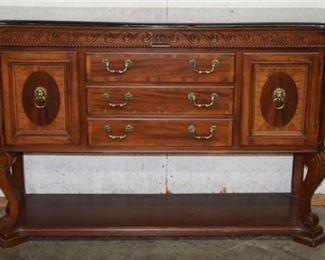 Marble Top Mahogany Sideboard