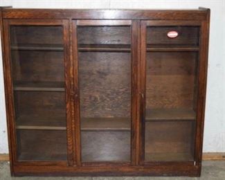 Oak 3 Door Bookcase