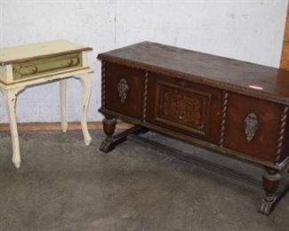 Italian Nightstand and Walnut Cedar Chest