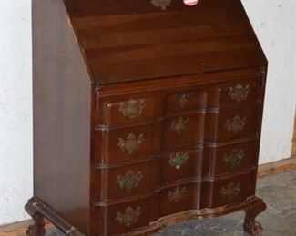 Mahogany Block Front Governor Winthrop Desk