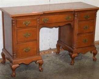 Queen Anne Mahogany Kneehole Desk
