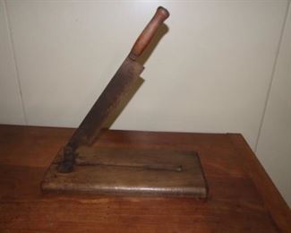 Antique Bread Cutter on Base