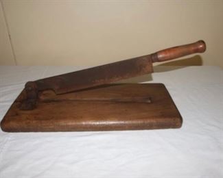 Antique Bread Cutter on Base