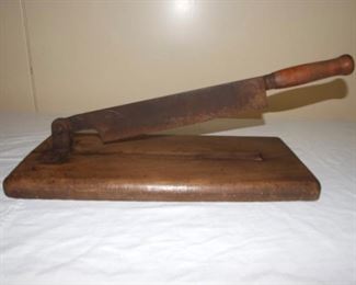 Antique Bread Cutter on Base