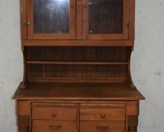 Early Pine Possum Belly Kitchen Cupboard