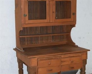 Early Pine Possum Belly Kitchen Cupboard