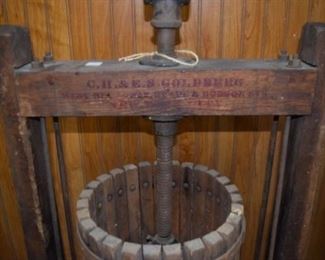Rare Large Wood Wine Press