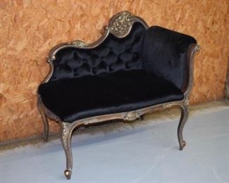 French Gold Gilted Half Chaise Lounge