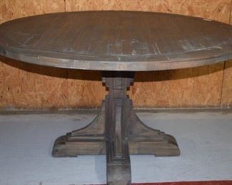 Old World Reclaimed Wood Round Dining Table