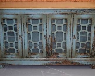 Reclaimed Wood Shabby Chic 4 Door Console