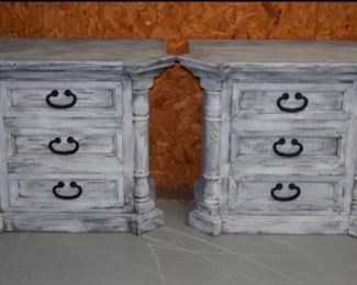 Pair of Shabby Chic Over Sized NightStands